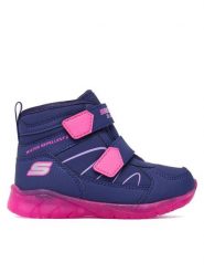 Skechers Śniegowce Illumi-Brights 319310N NVMT Granatowy. Niebieskie buty zimowe dziewczęce Skechers, ze skóry, bez zapięcia. Za 179.99 zł.