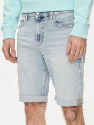 Calvin Klein Jeans Szorty jeansowe J30J324871 Niebieski Slim Fit. Niebieskie szorty męskie Calvin Klein Jeans, m, bez wzorów, z bawełny. Za 299.99 zł.