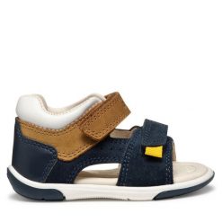 Sandały Geox. Niebieskie sandały chłopięce Geox, bez zapięcia. Za 149.99 zł.