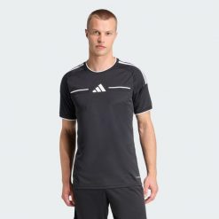 KOSZULKA REFEREE 26. Białe koszulki sportowe męskie Adidas, s, bez wzorów, z materiału, bez kołnierzyka, bez ramiączek, do piłki nożnej, climacool (adidas). Za 219.00 zł.