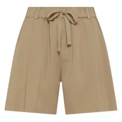 Krótkie Spodnie Deha Z Lyocell I Tkaniny Twill Damskie. Brązowe spodnie materiałowe damskie Deha, s, bez wzorów, z bawełny. Za 430.99 zł.