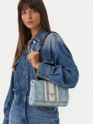 Guess Torebka Noelle II HWDL96 72210 Niebieski jasny. Niebieskie torebki do ręki damskie Guess, z aplikacjami, z materiału, bez dodatków. Za 525.99 zł.