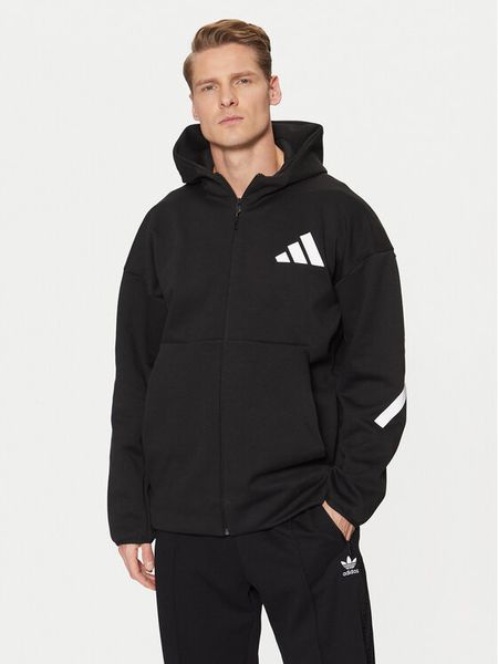 Adidas Bluza Z.N.E. JD5984 Czarny Regular Fit. Czarne bluzy męskie Adidas, l, bez wzorów, z bawełny, bez kaptura. Za 349.99 zł.