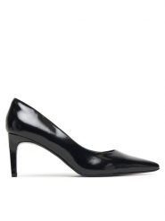 Calvin Klein Szpilki Ess Stiletto 70 Shiny Lth HW0HW02828 Czarny. Czarne szpilki damskie Calvin Klein, bez wzorów, ze skóry, bez obcasa, bez zapięcia. Za 589.99 zł.