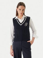 Gant Sweter 4805441 Granatowy. Niebieskie swetry damskie GANT, l, bez wzorów, z bawełny, bez kołnierzyka, bez ramiączek, bez kaptura. Za 715.99 zł.