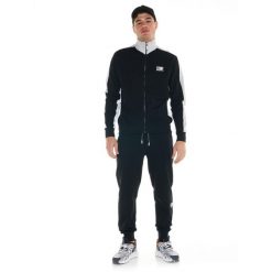 Bluza z pełny zamek błyskawiczny na co dzień. Czarne bluzy męskie LEONE 1947 APPAREL, xl, bez wzorów, z dresówki, bez kaptura. W wyprzedaży za 343.54 zł.