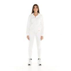 Bluza z zamek błyskawiczny na co dzień na siłownię. Białe bluzy damskie LEONE 1947 APPAREL, m, bez wzorów, z dresówki, bez kaptura. W wyprzedaży za 218.92 zł.