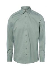 Olymp Level Five Koszula łatwa w prasowaniu Mężczyźni Slim Fit Bawełna zielony, 45. Zielone koszule męskie Olymp Level Five, m, bez wzorów, z bawełny, eleganckie, bez kołnierzyka, bez ramiączek. Za 279.95 zł.