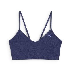 Damski stanik MOVE CLOUDSPUN AOP PUMA Blue Crystal. Niebieskie obuwie sportowe damskie Puma, bez wzorów, na fitness i siłownię. Za 120.99 zł.