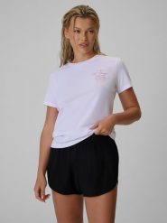 4F T-shirt regular z nadrukiem damski - biały M. Białe t-shirty damskie 4f, m, bez wzorów, z bawełny, klasyczne, bez kołnierzyka. Za 59.99 zł.
