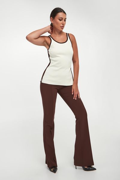 Spodnie damskie z krepy ELISABETTA FRANCHI. Legginsy damskie Elisabetta Franchi, bez wzorów. Za 1,819.00 zł.