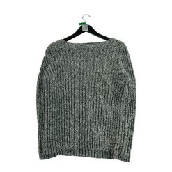 Kobieta Jedwabno-lniany Czarny Sweter. Czarne swetry damskie Ralph Lauren, l, bez wzorów, ze lnu, eleganckie, bez kołnierzyka, bez ramiączek, bez kaptura. Za 85.16 zł.
