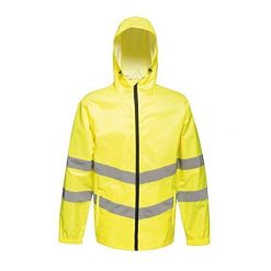 Kurtka Odblaskowa Unisex Dla Dorosłych HiVis Łatwe Pakowanie. Żółte kurtki damskie Regatta, m, bez wzorów, z materiału, z kapturem. Za 155.99 zł.