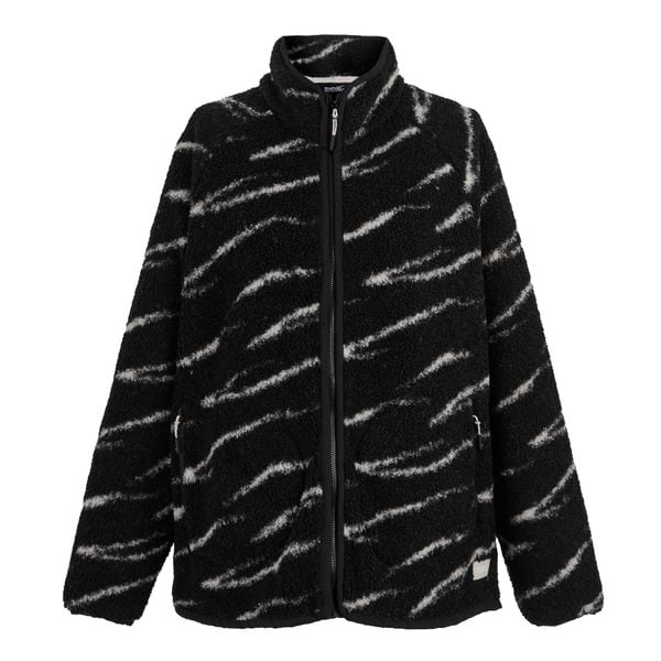Bluza Polarowa Damska Abstrakcja Borg Pełen Suwak Frankie. Białe bluzy damskie Regatta, na zimę, w abstrakcyjne wzory, z polaru, bez kaptura. Za 136.99 zł.