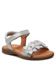 Froddo Sandały Lore Flowers G3150251-4 M Srebrny. Szare sandały dziewczęce Froddo, ze skóry, bez zapięcia. Za 299.99 zł.