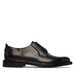 Półbuty HUGO. Czarne eleganckie półbuty Hugo, wizytowe, bez zapięcia. Za 1,349.00 zł.