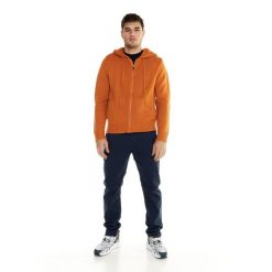 Bluza z kaptur na co dzień na siłownię. Niebieskie bluzy męskie LEONE 1947 APPAREL, bez wzorów, bez kaptura, na fitness i siłownię. Za 191.56 zł.