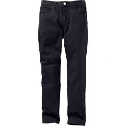 Spodnie twillowe Slim Fit bonprix czarny. Spodnie materiałowe dla chłopców marki bonprix. Za 37.99 zł.