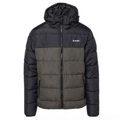Kurtka męska ocieplana Hi-Tec Safi SP - zielono-czarna, Rozmiar XL. Czarne buty sportowe męskie Hi-tec, m, bez wzorów, z materiału, sportowe, bez kaptura. Za 159.99 zł.