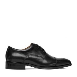 Półbuty GINO ROSSI. Czarne eleganckie półbuty Gino Rossi, wizytowe, bez zapięcia. Za 379.99 zł.