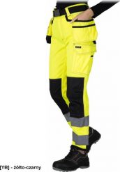 LH-WESPE-T - Spodnie ochronne do pasa WESPE damskie 6 kieszeni idealne dla monterek i innych służb porządkowych końcówki tkanina splot twill 86% polie. Brązowe spodnie sportowe damskie Reis, m, bez wzorów, z bawełny. Za 129.00 zł.