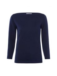 Brookshire Sweter z dzianiny Kobiety Bawełna niebieski, XXL. Niebieskie swetry damskie brookshire, xxl, bez wzorów, z bawełny, eleganckie, bez kołnierzyka, bez ramiączek, bez kaptura. Za 149.95 zł.