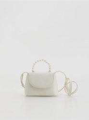 Torebka z imitacji skóry - biały. Białe torby i plecaki dziecięce Reserved, ze skóry, małe. Za 59.99 zł.