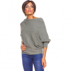Sweter "Edwidge" w kolorze zielonym. Zielone swetry damskie So Cachemire, z kaszmiru, z dekoltem w łódkę. W wyprzedaży za 173.95 zł.