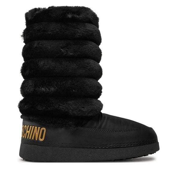 Śniegowce LOVE MOSCHINO. Czarne śniegowce i trapery damskie Love Moschino. Za 849.99 zł.