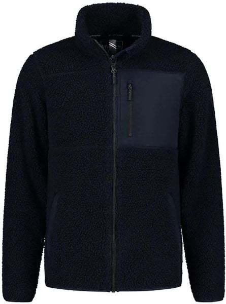 Kurtka męska Kjelvik Emiel granatowa 2XL. Niebieskie kurtki męskie Treksta, na jesień, m, z aplikacjami, z materiału, bez kaptura. Za 158.99 zł.