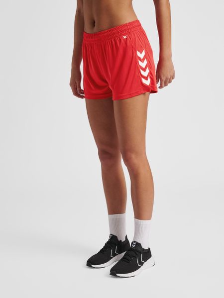 Spodenki damskie Hummel hmlCORE. Czerwone szorty sportowe damskie Hummel, s, bez wzorów, z dzianiny, sportowe, do piłki ręcznej. Za 41.00 zł.