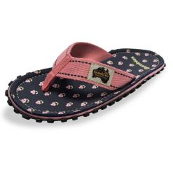 Japonki Gumbies Islander Flip-Flops Primrose GU-FFISL150 różowe. Czerwone klapki damskie bez wzorów, z gumy, sportowe, bez obcasa. Za 270.62 zł.