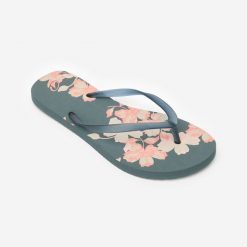 Japonki damskie Decathlon 120 Bouket. Brązowe klapki damskie Decathlon, bez wzorów, sportowe, bez obcasa. Za 24.99 zł.