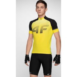 Koszulka rowerowa męska RKM151 - żółty. T-shirty męskie 4f. Za 129.99 zł.