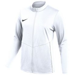 Bluza damska Nike Dri-Fit Park 26. Białe bluzy damskie Nike, bez wzorów, z materiału, bez kaptura, na fitness i siłownię, dri-fit (nike). Za 121.99 zł.