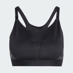 Biustonosz Powerimpact Luxe Medium-Support Maternity. Czarne obuwie sportowe damskie Adidas, bez wzorów, z materiału, na fitness i siłownię. W wyprzedaży za 207.20 zł.