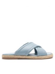 Lasocki Espadryle CARPI EST-DOBRAWA-05 Niebieski. Niebieskie klapki damskie Lasocki, bez wzorów, ze skóry, bez obcasa. Za 89.99 zł.