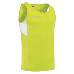 Tank top Macron Nargis. Żółte koszulki sportowe męskie Macron, bez wzorów, bez kołnierzyka, bez ramiączek, do biegania. Za 184.50 zł.