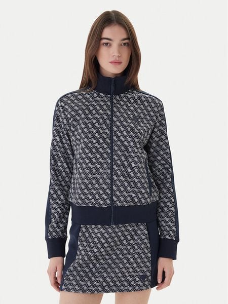 Guess Bluza V6RQ08 K2042 Granatowy Regular Fit. Niebieskie bluzy damskie Guess, xl, z aplikacjami, z syntetyku, bez kaptura. Za 365.99 zł.