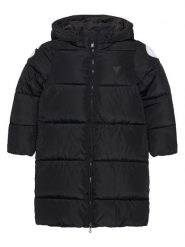 Guess Kurtka zimowa K5BL07 WB240 Czarny Regular Fit. Czarne buty zimowe dziewczęce Guess, z aplikacjami, z syntetyku, bez zapięcia. Za 399.99 zł.