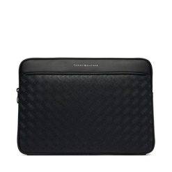 Etui na laptopa Tommy Hilfiger. Czarne torby na laptopa męskie Tommy Hilfiger, bez wzorów. Za 329.99 zł.