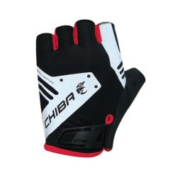 Rękawiczki rowerowe męskie Chiba AIR PLUS. Czarne rękawiczki męskie Chiba, na lato, bez wzorów, z materiału. Za 96.00 zł.