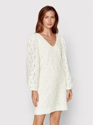 Samsøe Samsøe Sukienka letnia Anain F22200158 Biały Regular Fit. Białe sukienki damskie Samsøe & Samsøe, na lato, xs, bez wzorów, z bawełny, bez kołnierzyka, bez ramiączek. Za 559.99 zł.