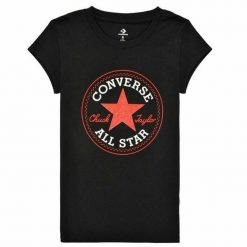 Koszulka z krótkim rękawem dla dzieci Converse Timeless Czarny. Białe t-shirty i topy dla dziewczynek Converse, bez wzorów, bez ramiączek. Za 120.00 zł.