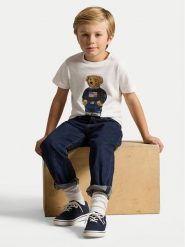 Polo Ralph Lauren T-Shirt 322P00508001 Biały Regular Fit. Białe t-shirty dla chłopców Polo Ralph Lauren, bez wzorów, z bawełny, bez ramiączek. Za 249.99 zł.