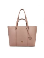 PINKO Torebka Carrie Shopper Big AI 24-25 PLTT 102832 A1LF Różowy. Czerwone torebki shopper damskie Pinko, bez wzorów, ze skóry, bez dodatków. Za 989.99 zł.