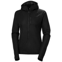 Bluza damska z kapturem Helly Hansen Odin Breeze. Czarne bluzy sportowe damskie Helly Hansen, xl, bez wzorów, z materiału, z kapturem, narciarskie. Za 653.50 zł.