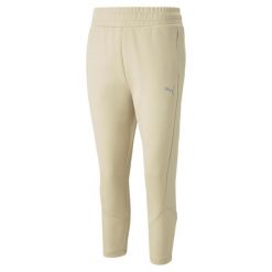 Spodnie Dresowe Sportowe Damskie Puma Evostripe. Brązowe obuwie sportowe damskie Puma, bez wzorów, z dresówki, na fitness i siłownię. Za 195.99 zł.
