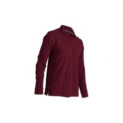 Koszulka polo do golfa bordo. Czerwone bluzki z długim rękawem męskie INESIS, z golfem. Za 59.99 zł.