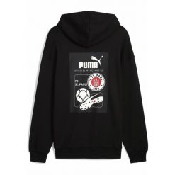 Męska bluza z kapturem i grafiką retro FC St. Pauli PUMA Black White. Białe bluzy męskie Puma, m, bez wzorów, z kapturem. W wyprzedaży za 219.00 zł.